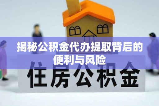 沙鹿揭秘公积金代办提取背后的便利与风险