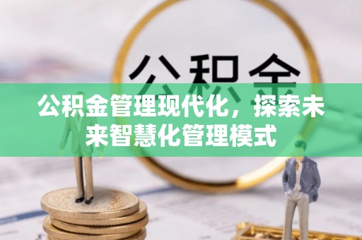 沙鹿公积金管理现代化，探索未来智慧化管理模式