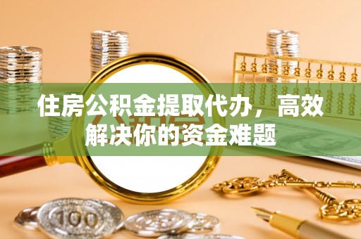 沙鹿住房公积金提取代办，高效解决你的资金难题
