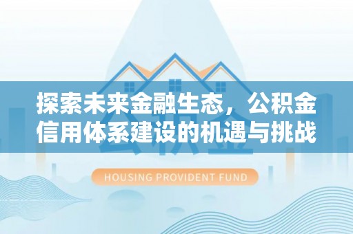 沙鹿探索未来金融生态，公积金信用体系建设的机遇与挑战
