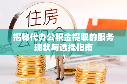 沙鹿揭秘代办公积金提取的服务现状与选择指南