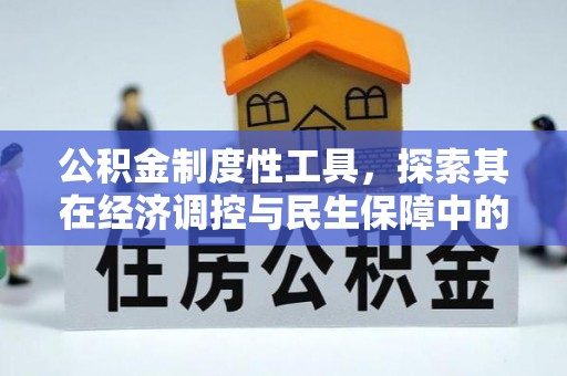 沙鹿公积金制度性工具，探索其在经济调控与民生保障中的重要作用
