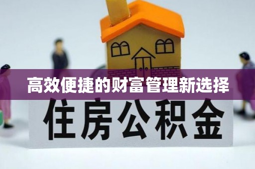 沙鹿高效便捷的财富管理新选择